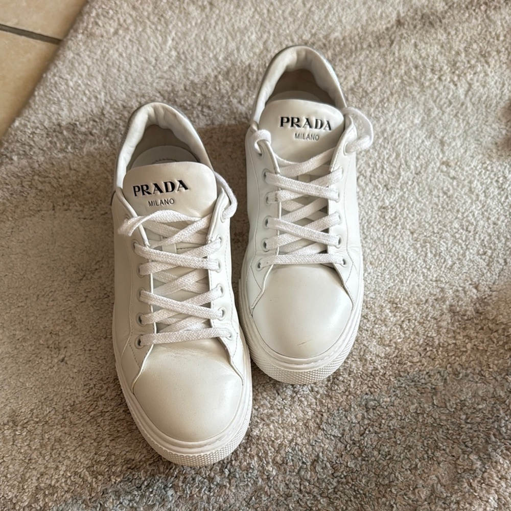 Prada Women's Classic White Sneakers